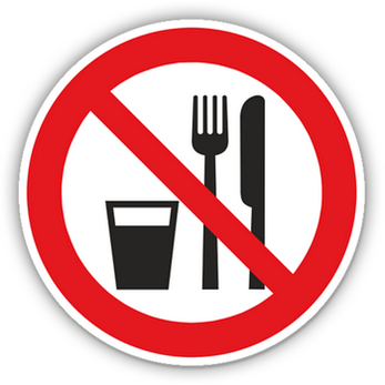 fogyáskor tilos az evés jele